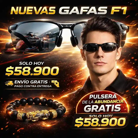 GAFAS FOTOCROMATICAS F1+ PULSERA ABUNDANCIA🎁💰