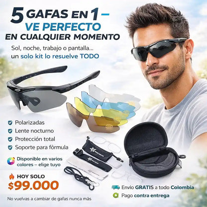 GAFAS ROCKBROS 5 LENTES