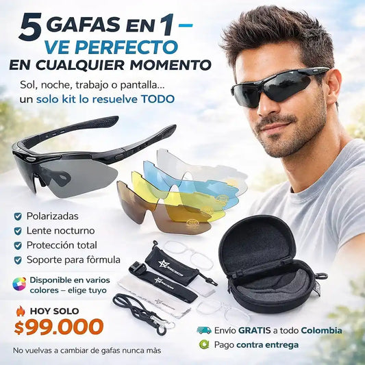 GAFAS ROCKBROS 5 LENTES